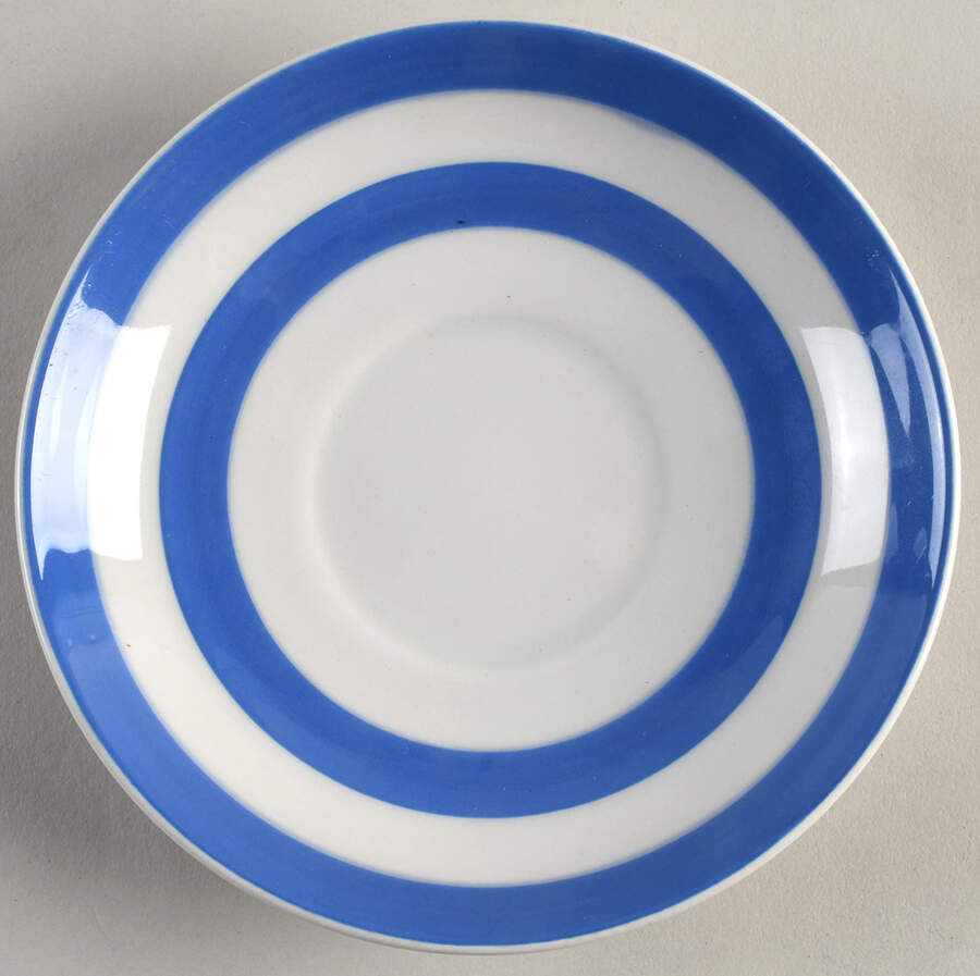 Cornish Blue White (Shield and TG Green) Saucer for Flat Cup by T G Green (England)-1