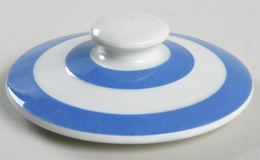 Cornish Blue White (Shield and TG Green) Lid for 5" Storage Jar by T G Green (England)-1