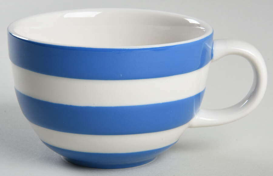 Cornish Blue White (Shield and TG Green) Flat Cup by T G Green (England)-1