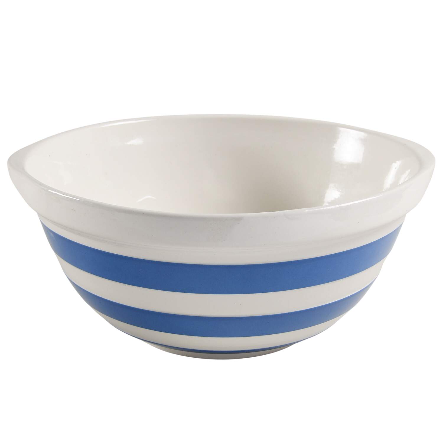 Cornish Blue White (Shield and TG Green) 10" Mixing Bowl by T G Green (England)-1