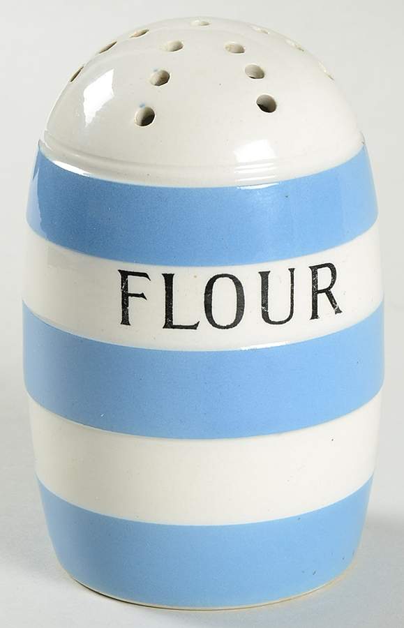 Cornish Blue White (Shield and TG Green) Flour Shaker by T G Green (England)-1