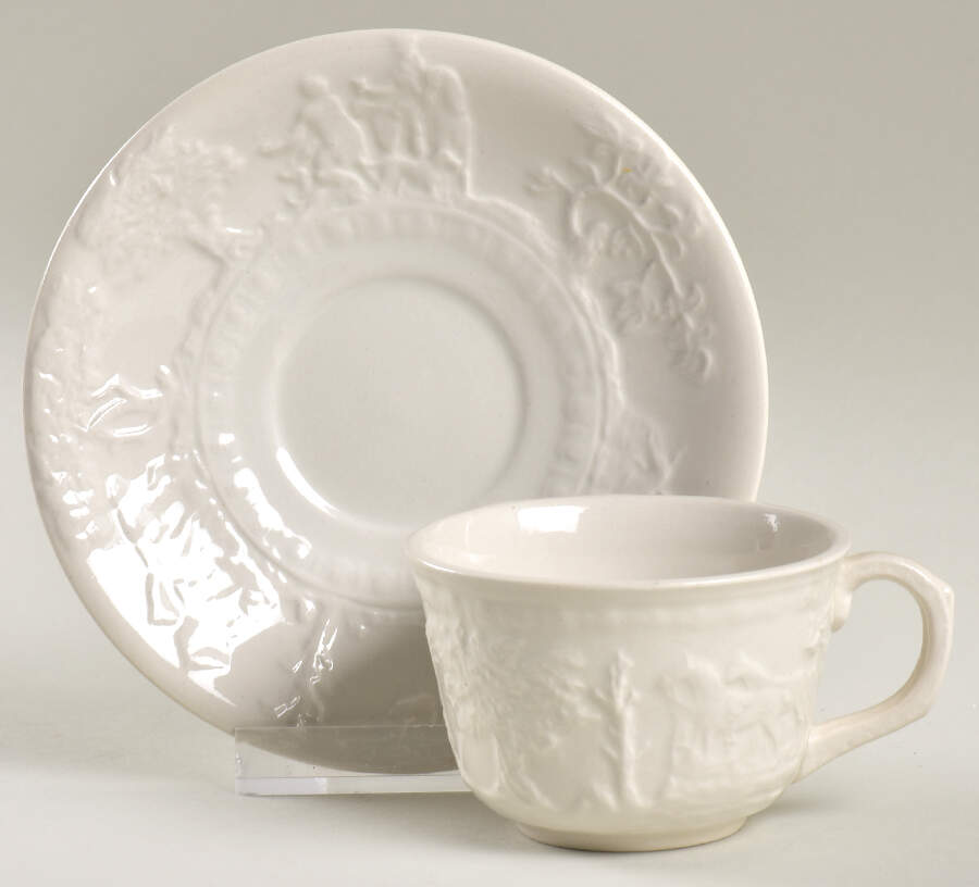 Hunt Club Flat Demitasse Cup & Saucer Set by T G Green (England)-1