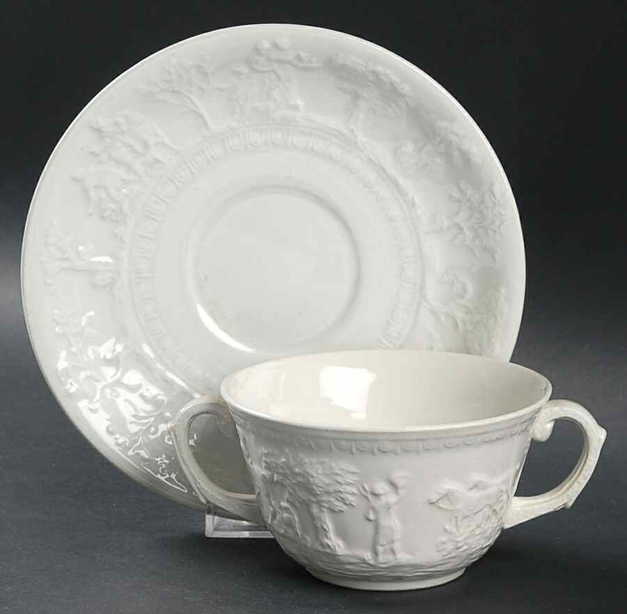 Hunt Club Flat Cream Soup Bowl & Saucer Set by T G Green (England)-1