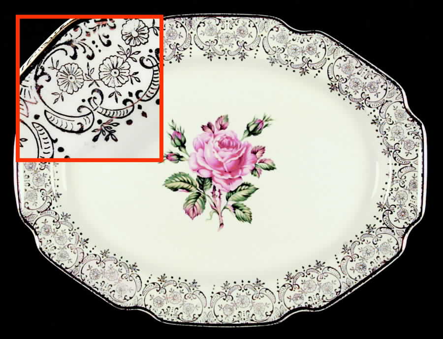 Briar Rose 13" Oval Serving Platter by Georgian China-1