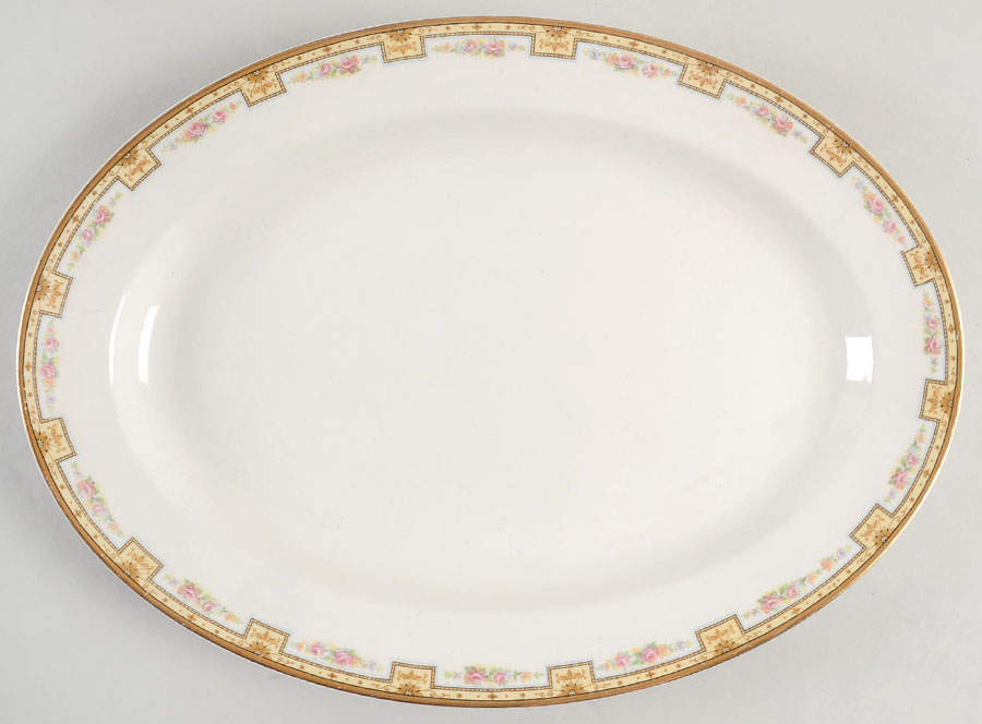 Afton 13" Oval Serving Platter by Grindley-1