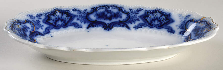 Alaska (Flow Blue, Gold Ring) Relish by Grindley-1