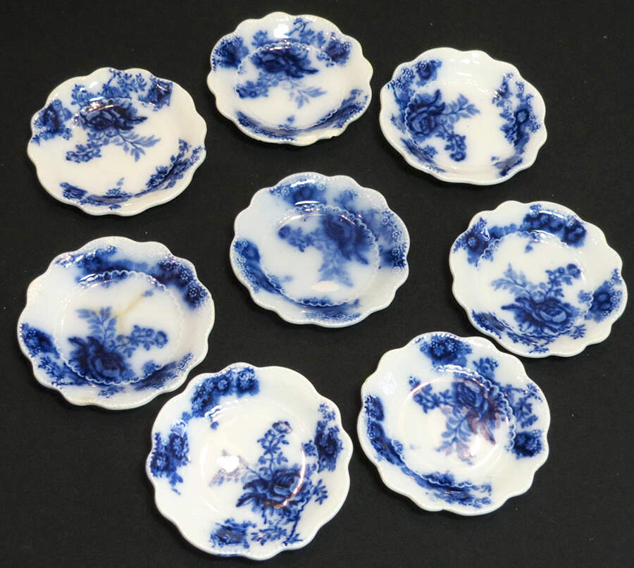 Albany (Flow Blue) Butter Pat by Grindley-1