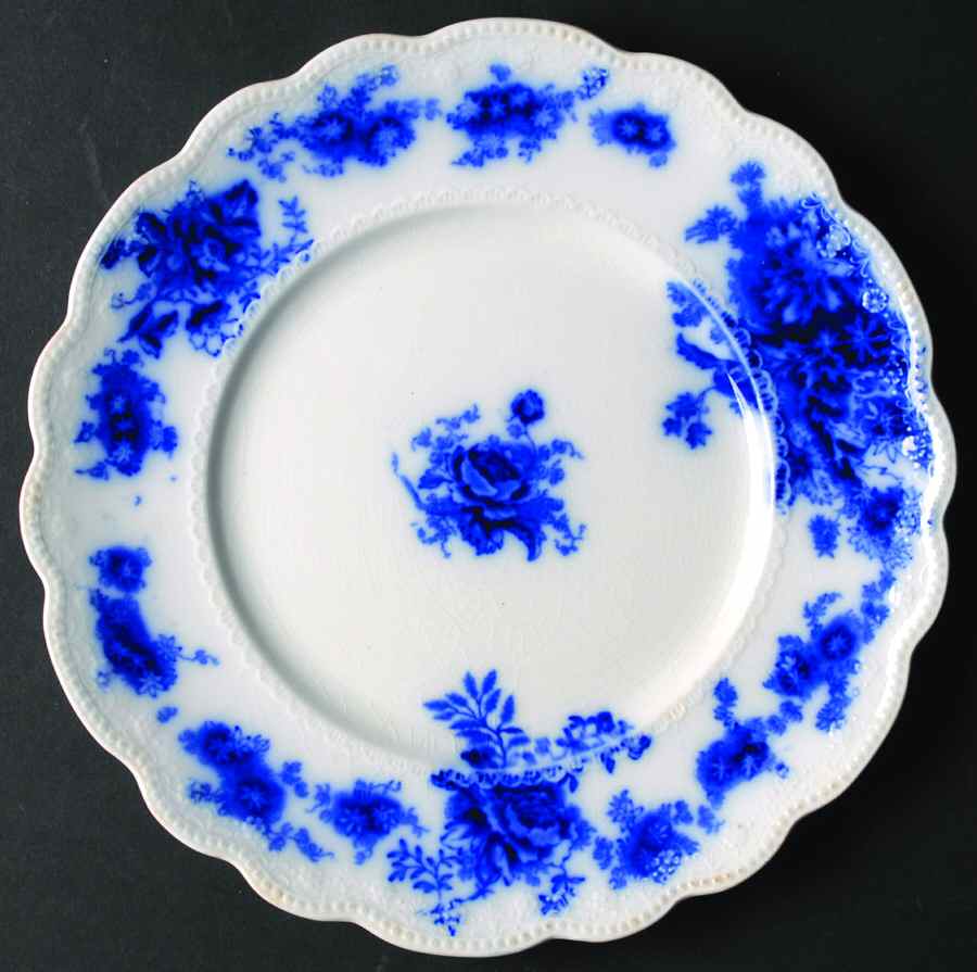 Albany (Flow Blue) Salad Plate by Grindley-1