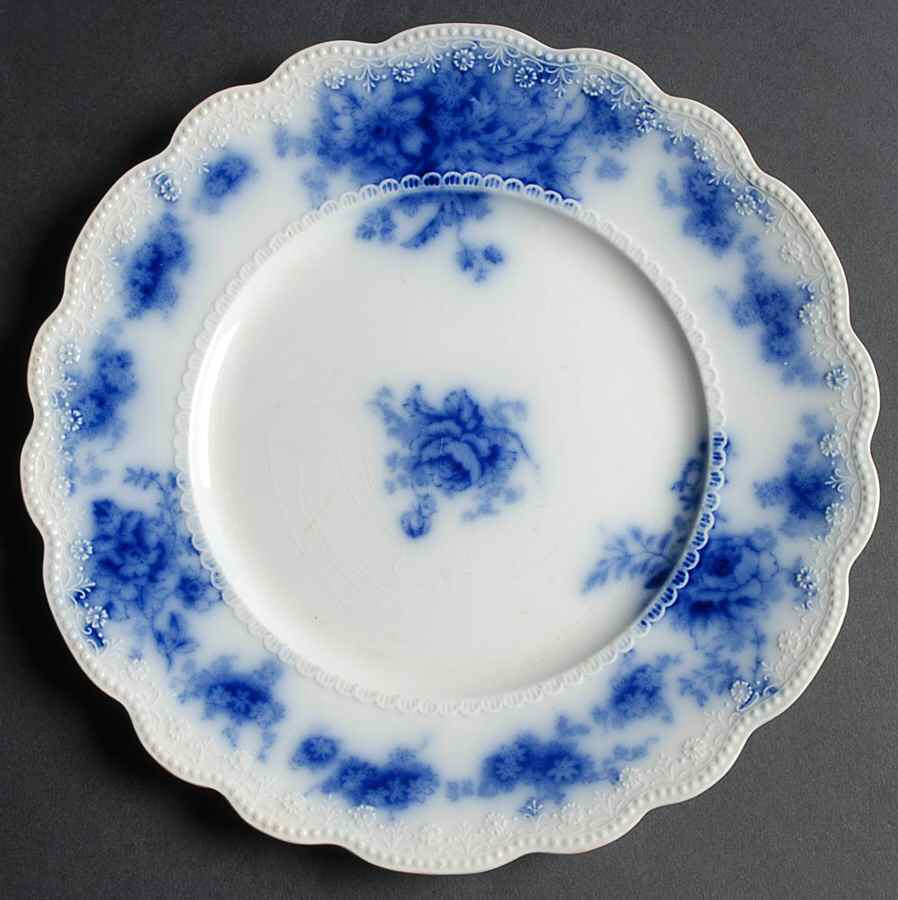 Albany (Flow Blue) Luncheon Plate by Grindley-1