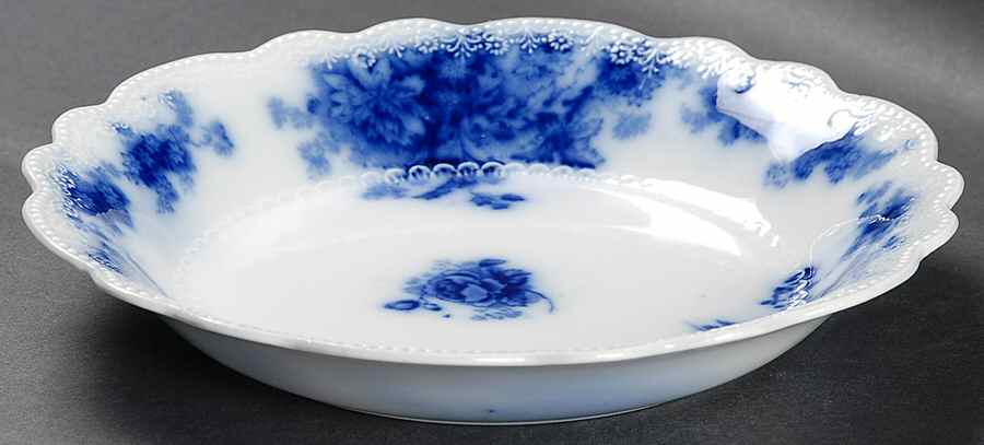 Albany (Flow Blue) Coupe Soup Bowl by Grindley-1