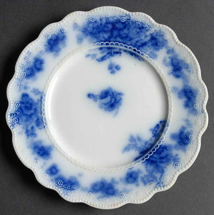 Albany (Flow Blue) Bread & Butter Plate by Grindley-1