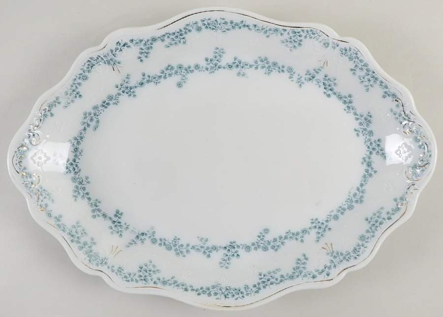 Aldine (Flow Blue) 14" Oval Serving Platter by Grindley-1