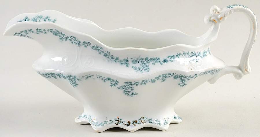 Aldine (Flow Blue) Gravy Boat by Grindley-1