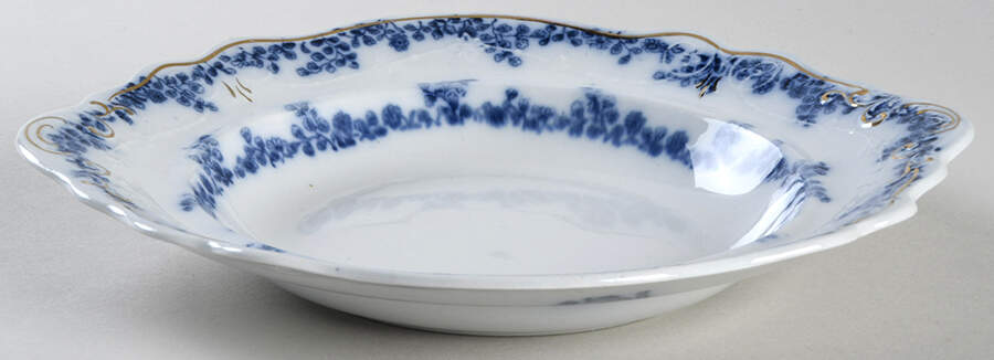 Aldine (Flow Blue) Round Butter No Lid by Grindley-1