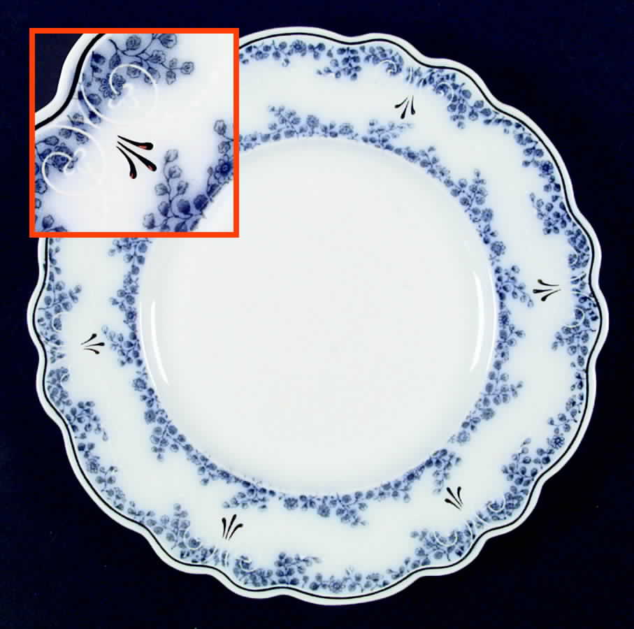 Aldine (Flow Blue) Dinner Plate by Grindley-1