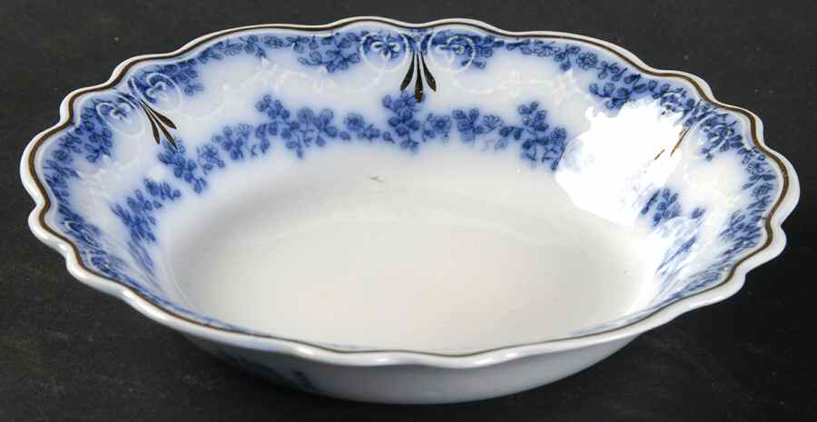Aldine (Flow Blue) Fruit/Dessert (Sauce) Bowl by Grindley-1