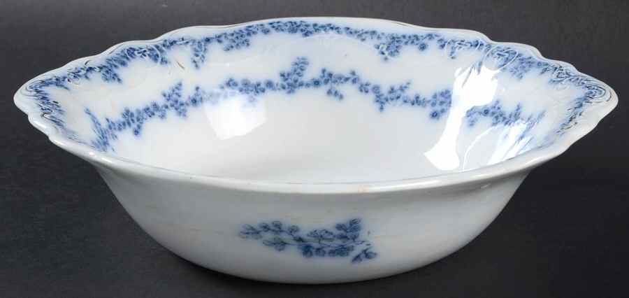 Aldine (Flow Blue) 9" Round Vegetable Bowl by Grindley-1