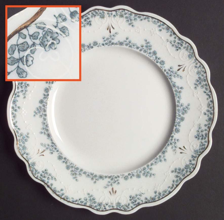 Aldine Green Dinner Plate by Grindley-1