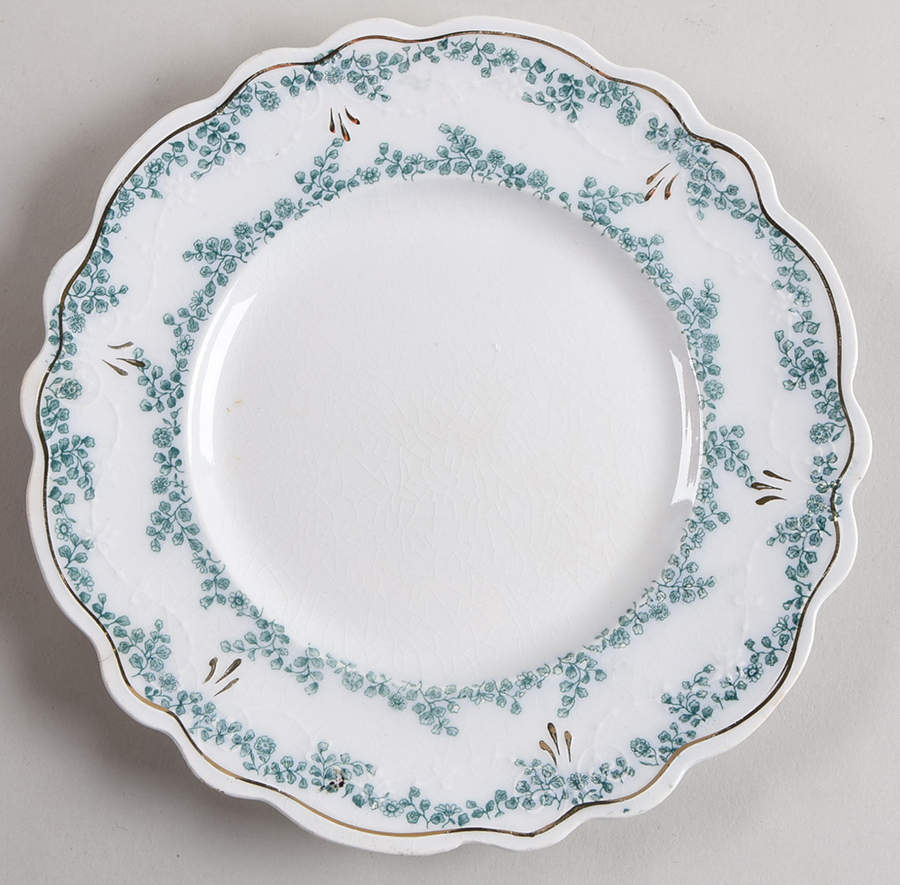 Aldine Green Bread & Butter Plate by Grindley-1