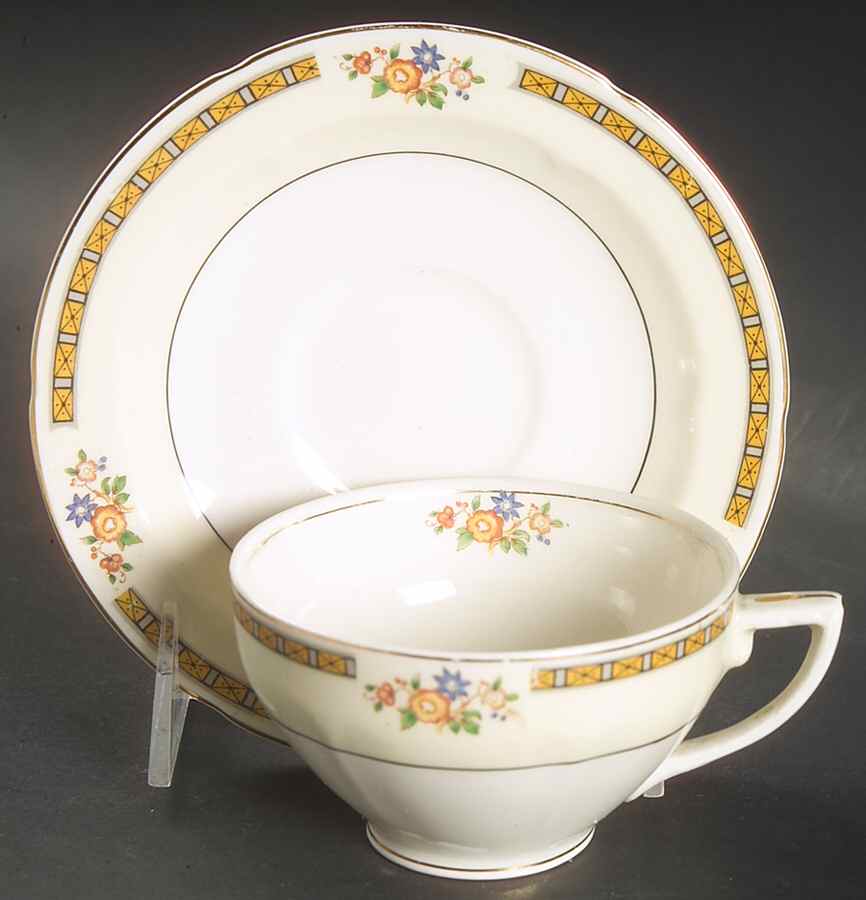 Alton Flat Cup & Saucer Set by Grindley-1
