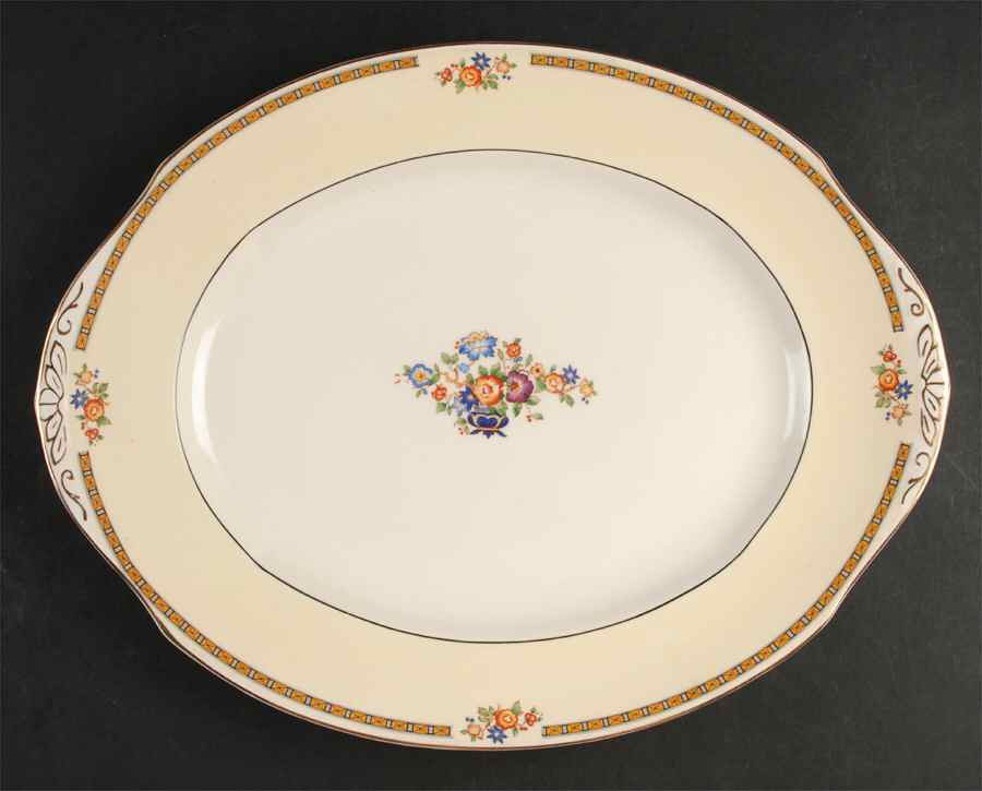 Alton 14" Oval Serving Platter by Grindley-1