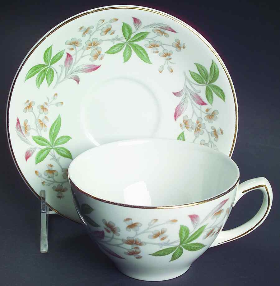 Arcadia Flat Cup & Saucer Set by Grindley-1