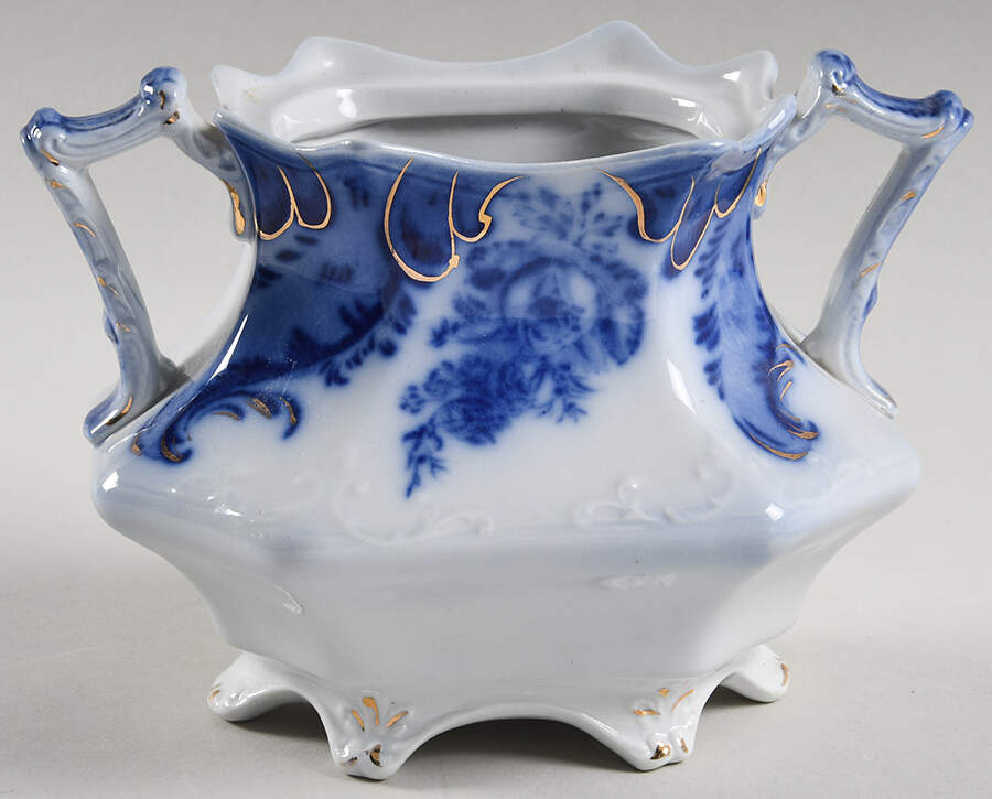 Argyle (Flow Blue) Sugar Bowl No Lid by Grindley-1