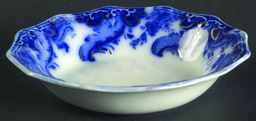 Argyle (Flow Blue) Fruit/Dessert (Sauce) Bowl by Grindley-1