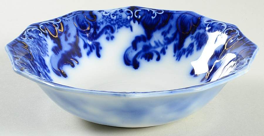 Argyle (Flow Blue) Coupe Cereal Bowl by Grindley-1