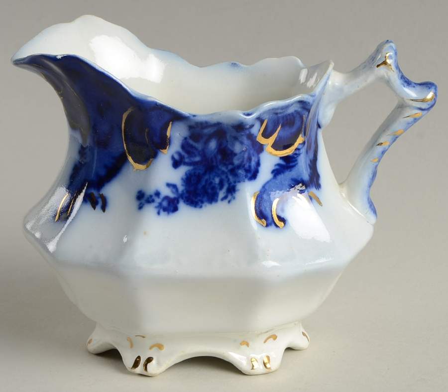 Argyle (Flow Blue) Creamer by Grindley-1