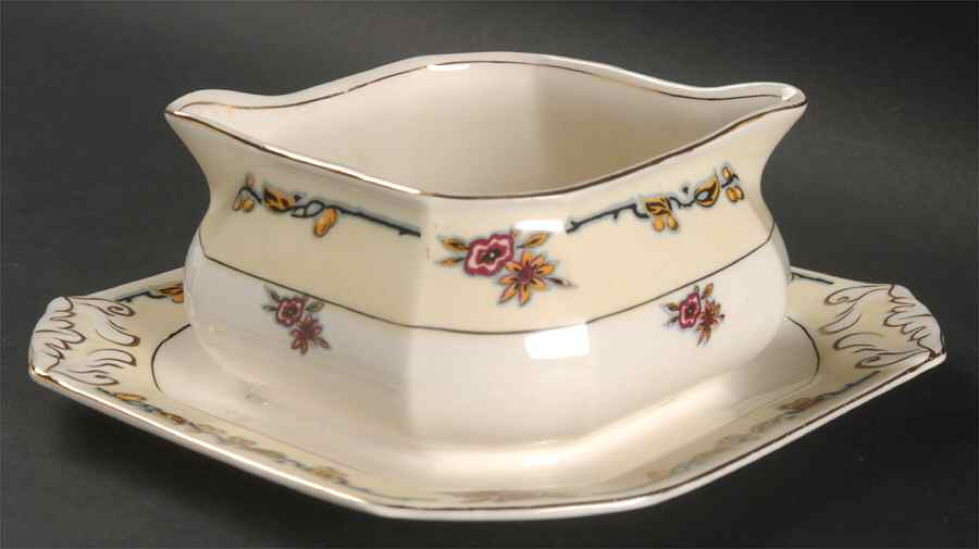 Avignon Gravy Boat with Attached Underplate by Grindley-1