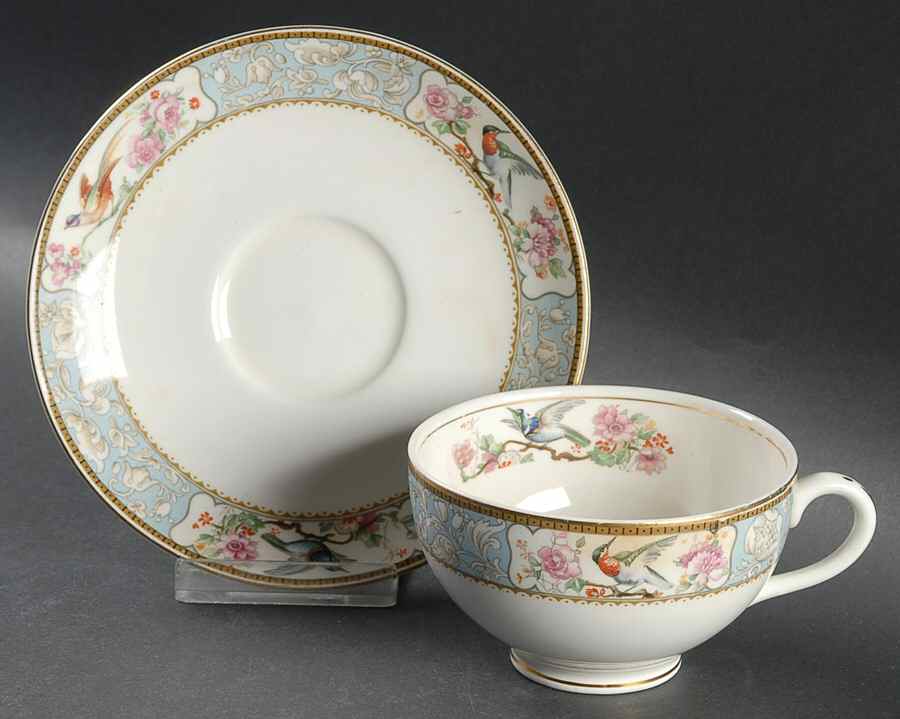 Baroda Flat Cup & Saucer Set by Grindley-1