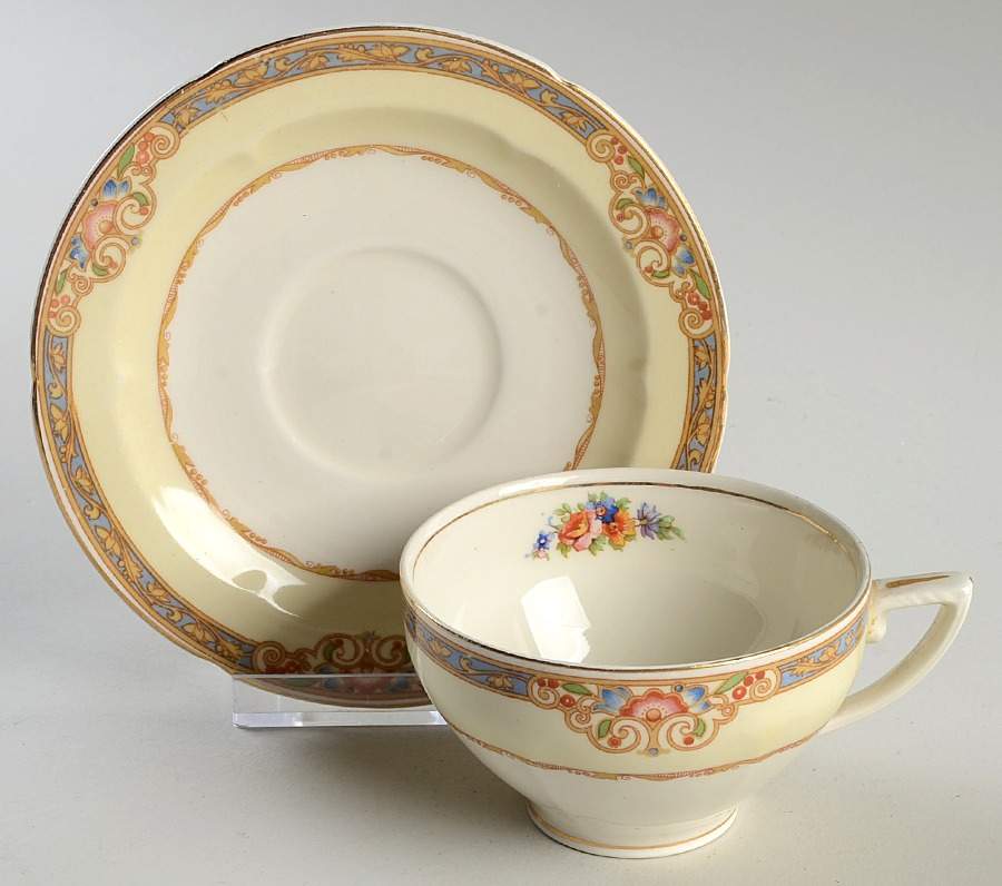 Barbara Flat Cup & Saucer Set by Grindley-1