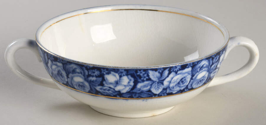 Beauty Roses Flat Cream Soup Bowl by Grindley-1