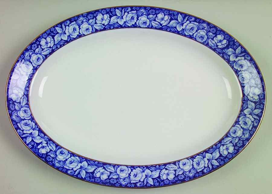 Beauty Roses 16" Oval Serving Platter by Grindley-1