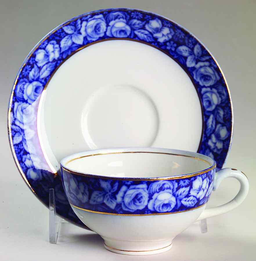 Beauty Roses Flat Cup & Saucer Set by Grindley-1