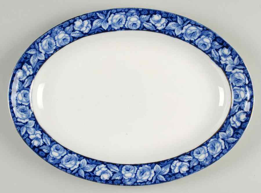 Beauty Roses 12" Oval Serving Platter by Grindley-1