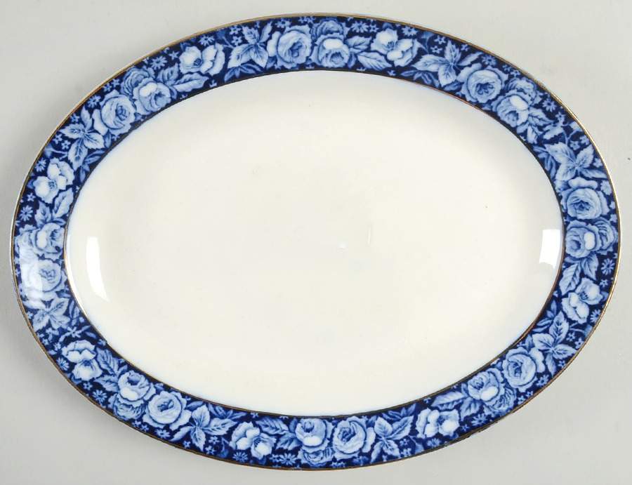 Beauty Roses 10" Oval Serving Platter by Grindley-1