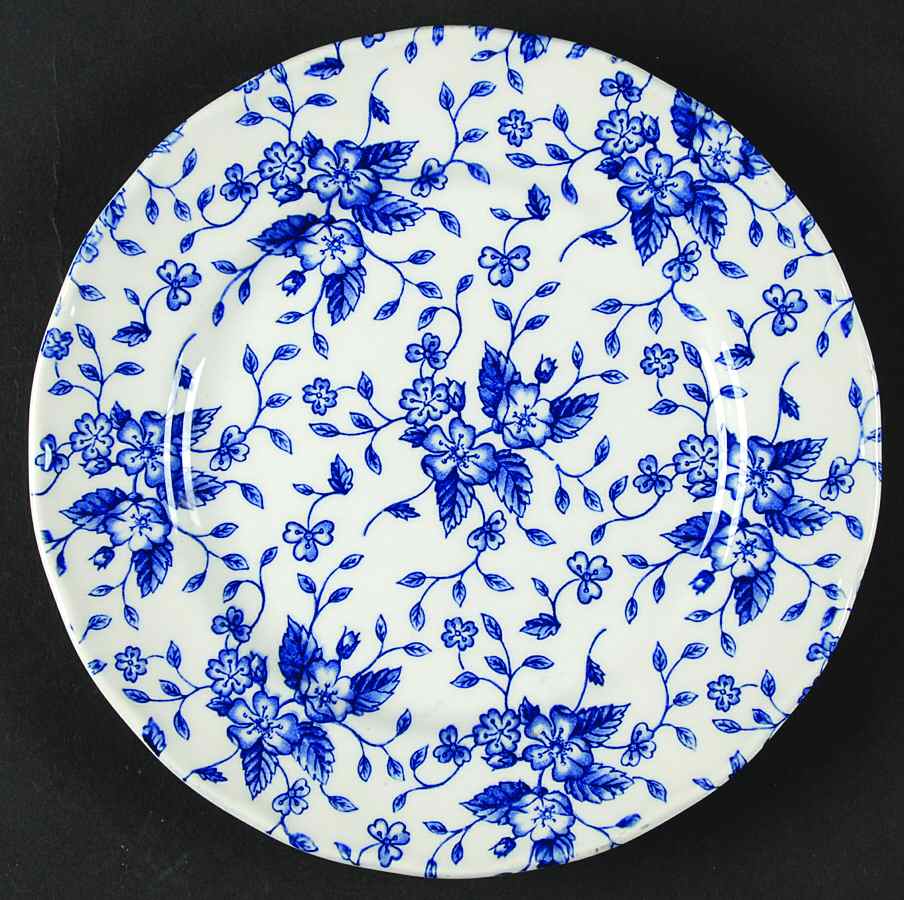Bouquet Blue Salad Plate by Grindley-1