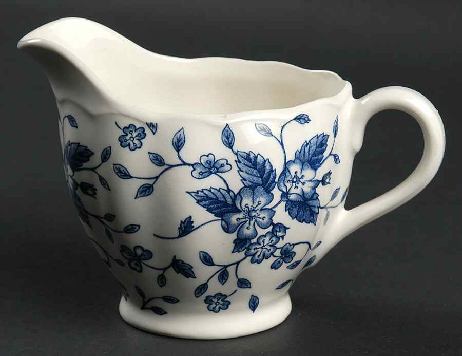 Bouquet Blue Creamer by Grindley-1