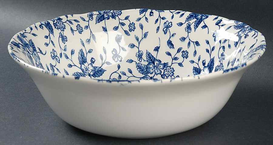 Bouquet Blue 9" Round Vegetable Bowl by Grindley-1