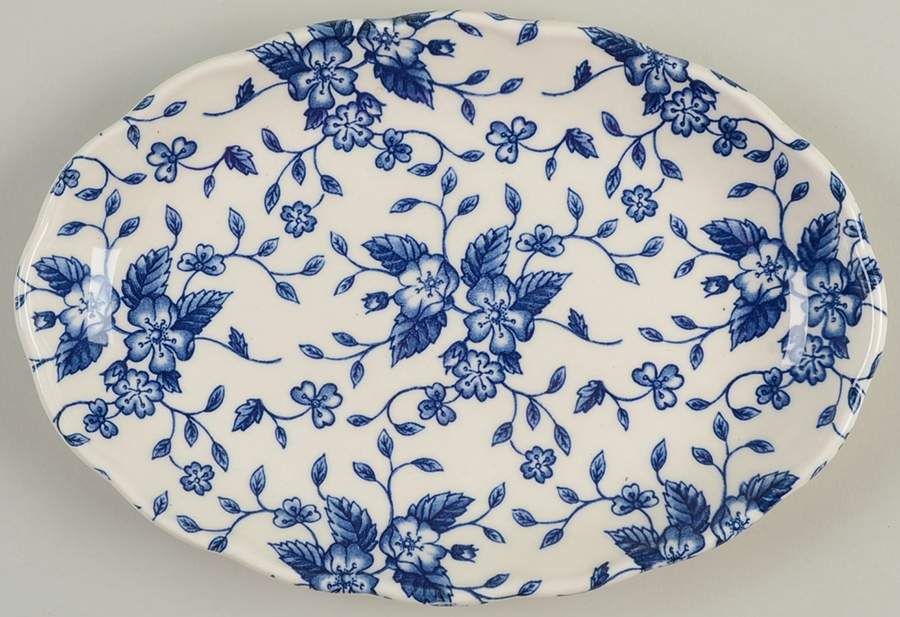 Bouquet Blue Relish/Gravy Underplate by Grindley-1