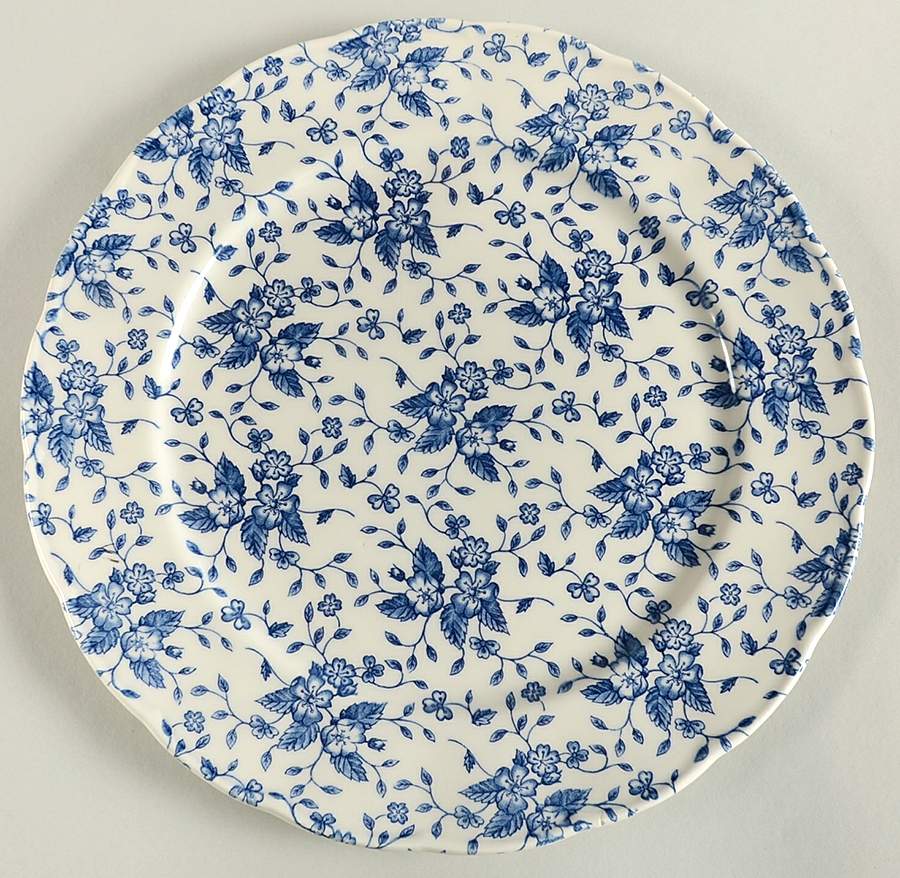 Bouquet Blue 12" Chop Plate (Round Platter) by Grindley-1