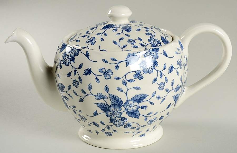 Bouquet Blue Teapot & Lid by Grindley-1