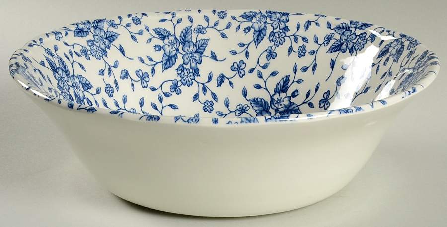 Bouquet Blue 10" Round Vegetable Bowl by Grindley-1