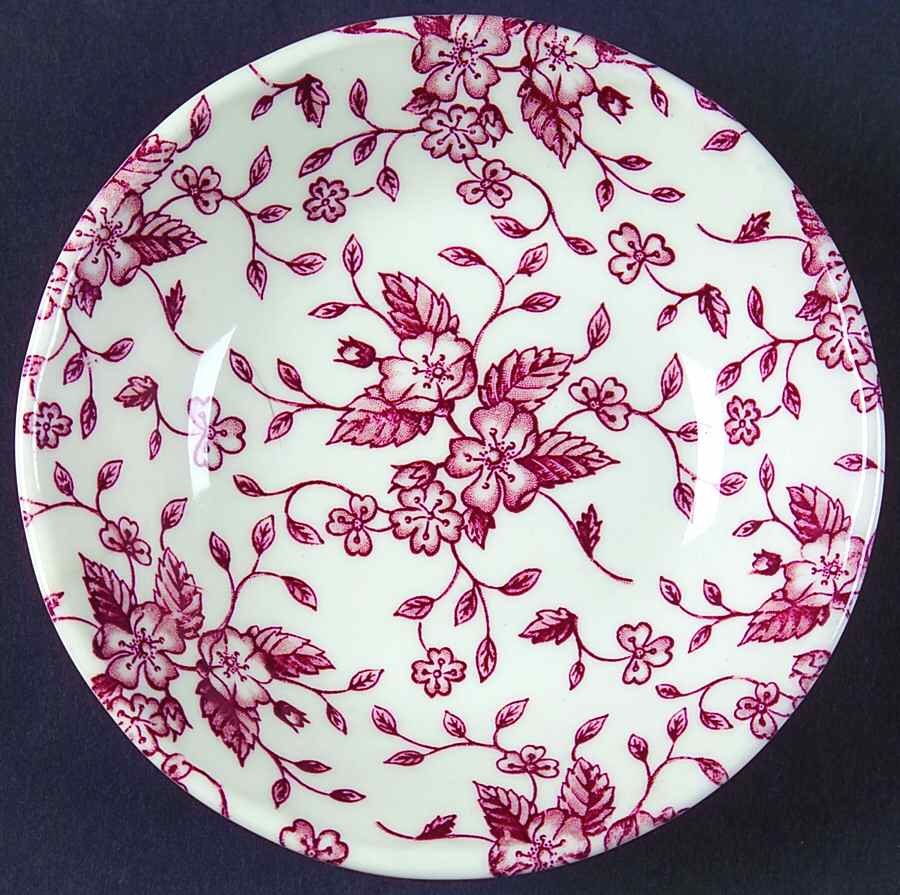 Bouquet Pink Fruit/Dessert (Sauce) Bowl by Grindley-1