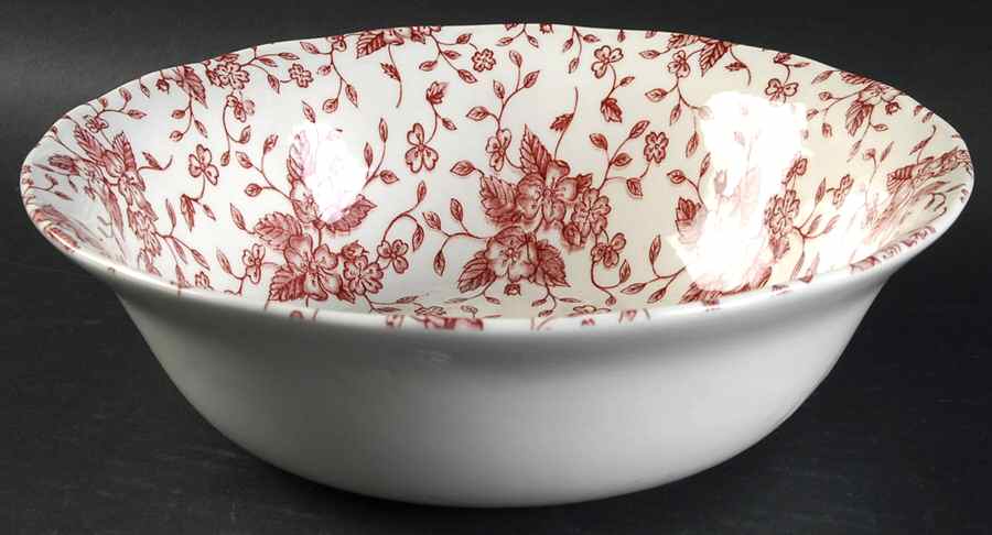 Bouquet Pink 9" Round Vegetable Bowl by Grindley-1