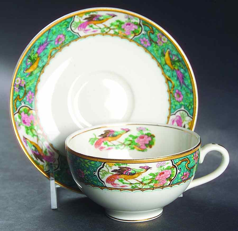 Braintree Flat Cup & Saucer Set by Grindley-1