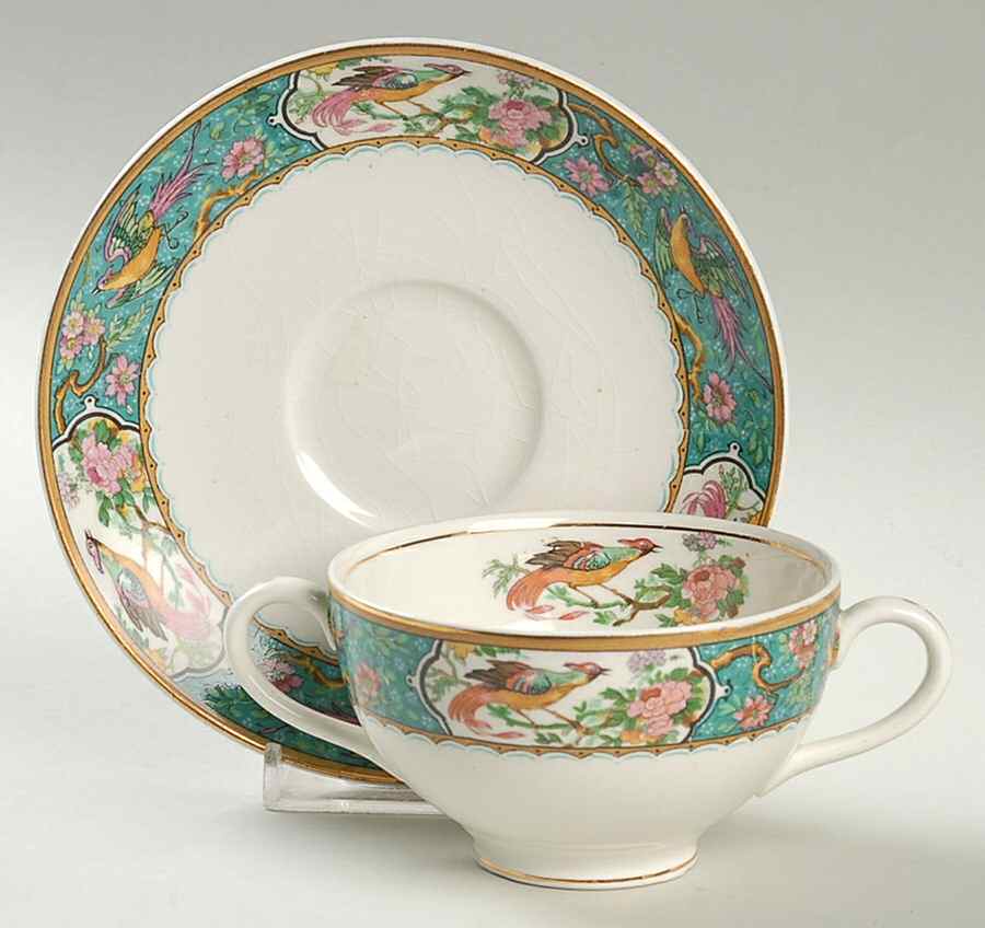 Braintree Footed Bouillon Cup & Saucer by Grindley-1