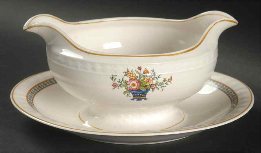 The Bristol Gravy Boat with Attached Underplate by Grindley-1